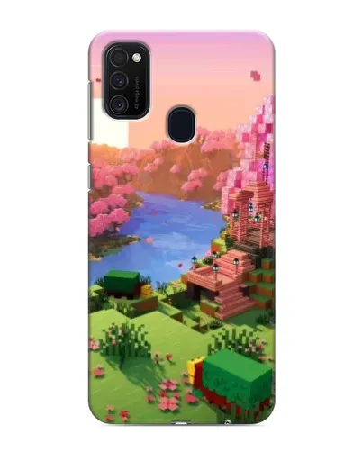 Чехол для Samsung Galaxy M21 с картинкой «Розовое дерево Minecraft»