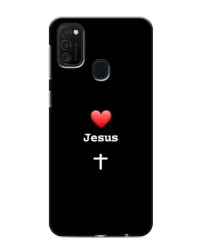 Чехол для Samsung Galaxy M21 с картинкой «Сердце - Jesus»