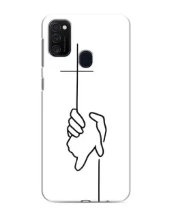 Чехол для Samsung Galaxy M21 с картинкой «Рука держит»