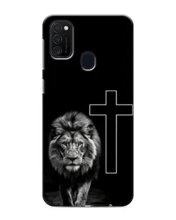 Чехол для Samsung Galaxy M21 с картинкой «Лев и Крест»