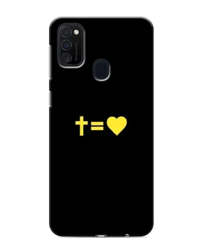 Чехол для Samsung Galaxy M21 с картинкой «Сердце и Крест»