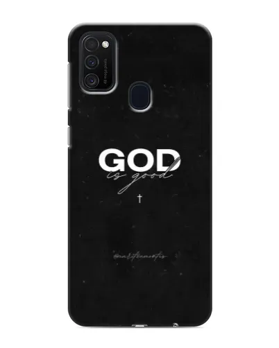 Чехол для Samsung Galaxy M21 с картинкой «GOD — Бог над всем»