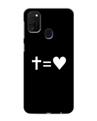 Чехол для Samsung Galaxy M21 с картинкой «Крест и Сердце»