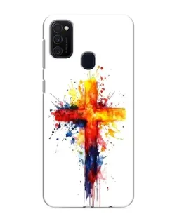 Чехол для Samsung Galaxy M21 с картинкой «Акварельный крест»