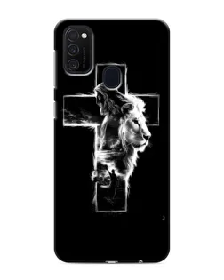Чехол для Samsung Galaxy M21 с картинкой «Сияющий крест Jesus»