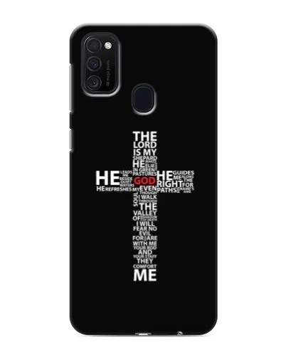 Чехол для Samsung Galaxy M21 с картинкой «Текстовый крест» Чехол для Samsung Galaxy M21 с картинкой «Текстовый крест»