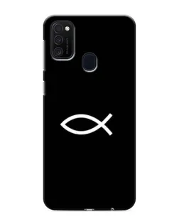 Чехол для Samsung Galaxy M21 с картинкой «Символ рыбы Jesus»