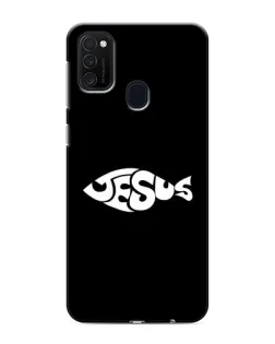 Чехол для Samsung Galaxy M21 с картинкой «Рыба Jesus»