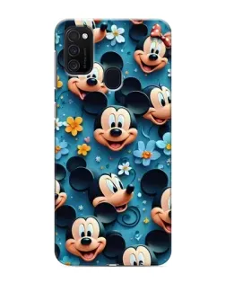 Чехол для Samsung Galaxy M21 с картинкой «Паттерн Микки и Минни»