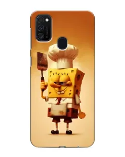 Чехол для Samsung Galaxy M21 с картинкой «Губка Боб повар»