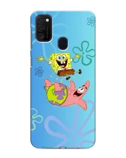 Чехол для Samsung Galaxy M21 с картинкой «Спанч Боб и Патрик»