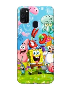 Чехол для Samsung Galaxy M21 с картинкой «Губка Боб и друзья»