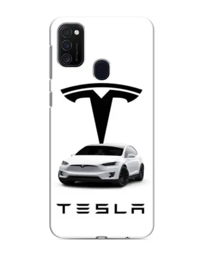 Чехол для Samsung Galaxy M21 с картинкой «Tesla White Style»