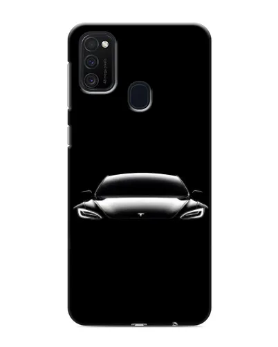 Чехол для Samsung Galaxy M21 с картинкой «Фары Tesla Night»