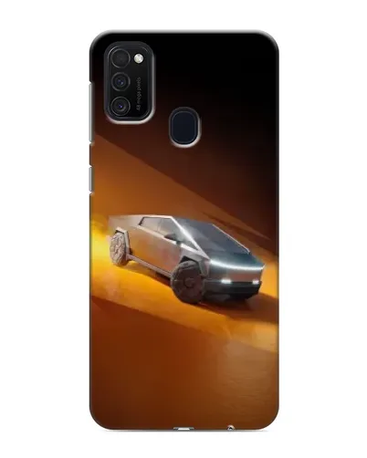 Чехол для Samsung Galaxy M21 с картинкой «Cybertruck в пустыне»