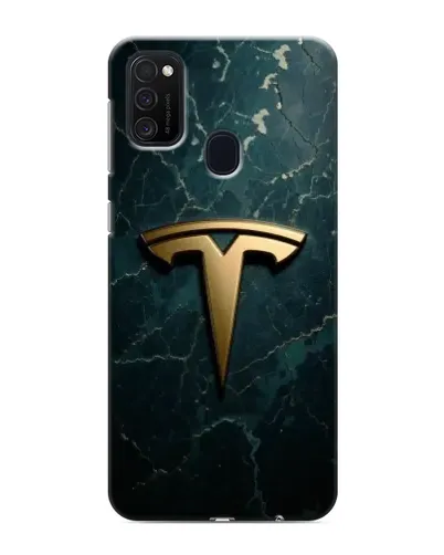 Чехол для Samsung Galaxy M21 с картинкой «Мраморная Tesla Gold»