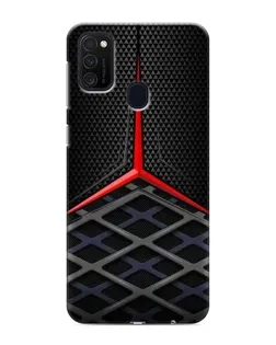 Чехол для Samsung Galaxy M21 с картинкой «Mercedes Carbon Grid»