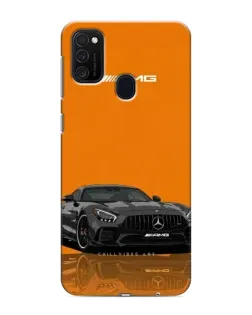 Чехол для Samsung Galaxy M21 с картинкой «Оранжевый Mercedes AMG»