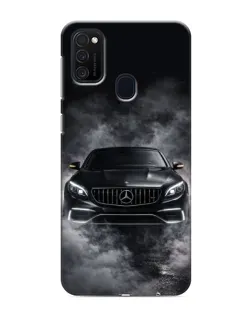 Чехол для Samsung Galaxy M21 с картинкой «Mercedes в дыму»
