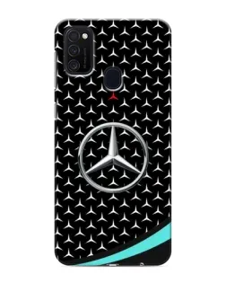 Чехол для Samsung Galaxy M21 с картинкой «Mercedes — бирюзовый акцент»