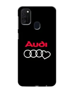 Чехол для Samsung Galaxy M21 с картинкой «Логотип Audi Heart»