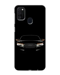 Чехол для Samsung Galaxy M21 с картинкой «Audi — ночной контур»