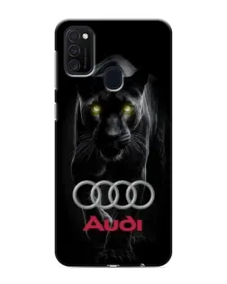 Чехол для Samsung Galaxy M21 с картинкой «Пантера и Audi»