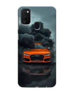 Чехол для Samsung Galaxy M21 с картинкой «Audi в облаках дыма»