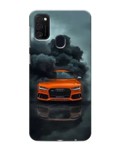 Чехол для Samsung Galaxy M21 с картинкой «Audi в облаках дыма»