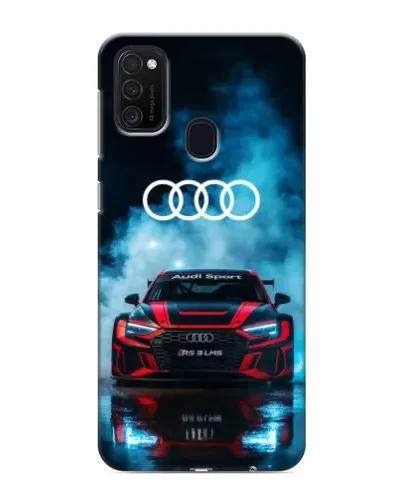 Чехол для Samsung Galaxy M21 с картинкой «Audi Sport — неон»
