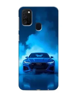 Чехол для Samsung Galaxy M21 с картинкой «Audi — голубая энергия»