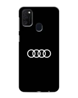Чехол для Samsung Galaxy M21 с картинкой «Audi White Logo»