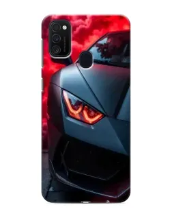 Чехол для Samsung Galaxy M21 с картинкой «Lamborghini красное сияние»