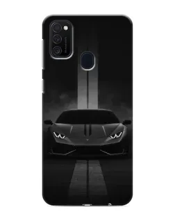 Чехол для Samsung Galaxy M21 с картинкой «Lamborghini симметрия дорог»