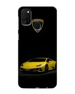 Чехол для Samsung Galaxy M21 с картинкой «Lamborghini желтый акцент»