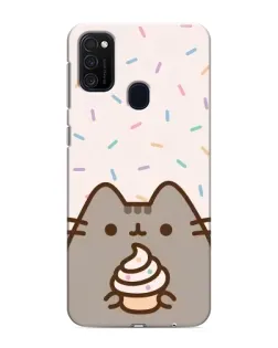 Чехол для Samsung Galaxy M21 с картинкой «Пушин с кексом»