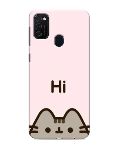 Чехол для Samsung Galaxy M21 с картинкой «Пушин говорит Hi»