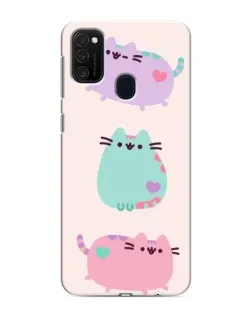 Чехол для Samsung Galaxy M21 с картинкой «Pusheen трио»