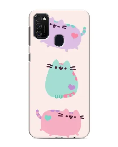 Чехол для Samsung Galaxy M21 с картинкой «Pusheen трио»