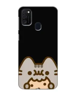 Чехол для Samsung Galaxy M21 с картинкой «Пушин на черном»