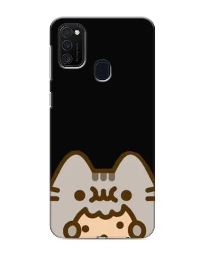 Чехол для Samsung Galaxy M21 с картинкой «Пушин на черном»