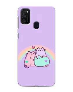 Чехол для Samsung Galaxy M21 с картинкой «Радужные Пушины»