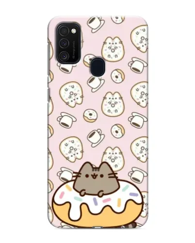 Чехол для Samsung Galaxy M21 с картинкой «Пушин на пончике»