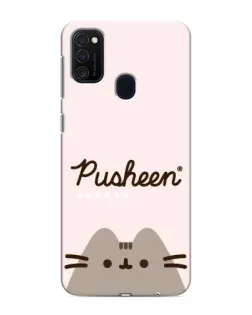 Чехол для Samsung Galaxy M21 с картинкой «Pusheen логотип»