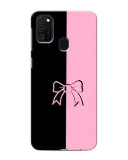 Чехол для Samsung Galaxy M21 с картинкой «Половинки банта»