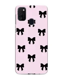 Чехол для Samsung Galaxy M21 с картинкой «Черные банты Coquette»