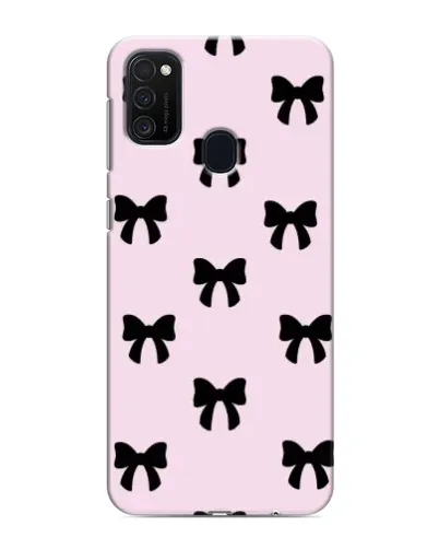 Чехол для Samsung Galaxy M21 с картинкой «Черные банты Coquette»