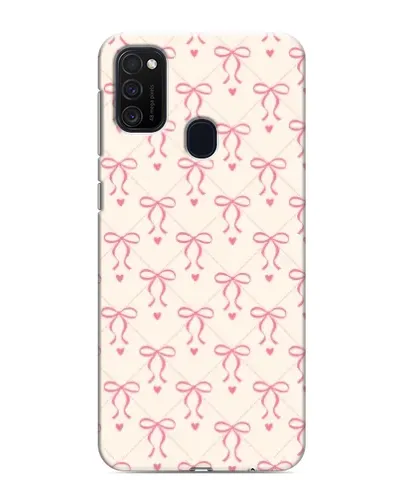 Чехол для Samsung Galaxy M21 с картинкой «Розовые бантики Coquette»