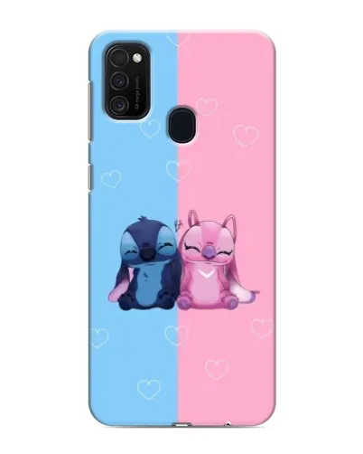 Чехол для Samsung Galaxy M21 с картинкой «Stitch и Angel Love»