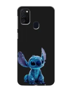 Чехол для Samsung Galaxy M21 с картинкой «Стич на черном»